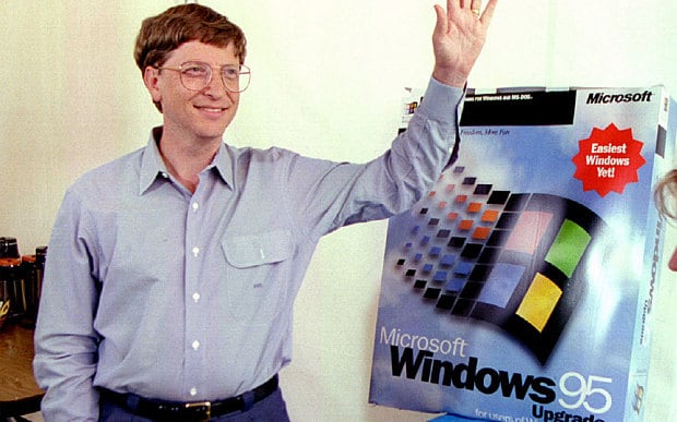 Those glasses, tho. Bill Gates + Windows 95